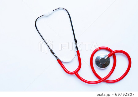 Stethoscope on white background. copy space 69792807