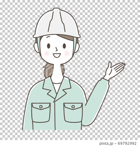 Woman in work clothes to guide 69792992