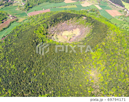 The Santa Margarida Volcano is an extinct volcano in the comarca of Garrotxa, Catalonia, Spain. The Santa Margarida Volcano is an extinct volcano in the comarca of Garrotxa, Catalonia, Spain. 69794171