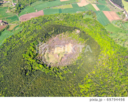The Santa Margarida Volcano is an extinct volcano in the comarca of Garrotxa, Catalonia, Spain.  69794498