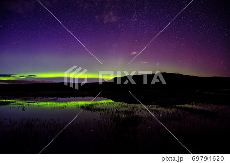 Northern lights, aurora borealis, in the Canadian Nature 69794620