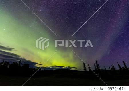 Northern lights, aurora borealis, in the Canadian Nature 69794644