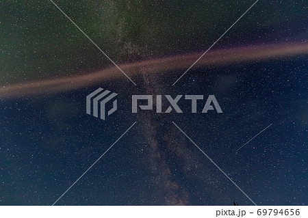 Northern lights, aurora borealis, in the Canadian Nature Northern lights, aurora borealis, in the Canadian Nature 69794656