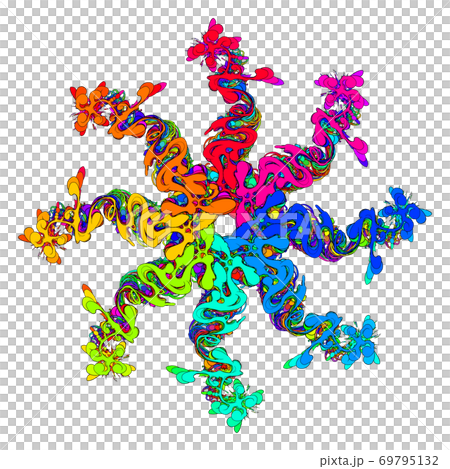 サイケデリックで虹色カラフルな曼荼羅的シンボル アートイラストイラスト 透明情報付きpng画像 のイラスト素材 サイケデリックで虹色カラフルな曼荼羅的シンボル アートイラストイラスト 透明情報付きpng画像 のイラスト素材