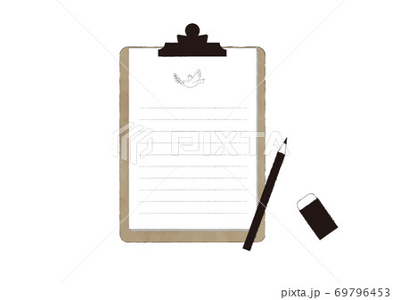 バインダーと筆記用具 ラインあり バインダーと筆記用具 ラインあり 69796453