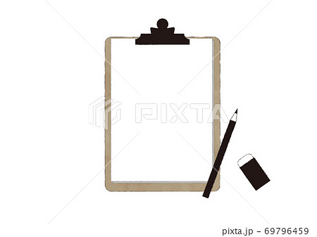 バインダーと筆記用具 白い紙 バインダーと筆記用具 白い紙 69796459