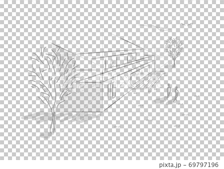 住宅の手描き風パース 69797196