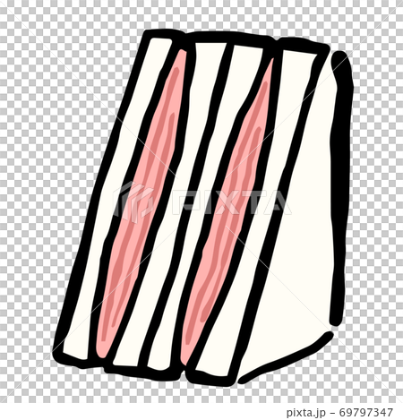 Illustration of Japanese Ham Sandwich Illustration of Japanese Ham Sandwich 69797347