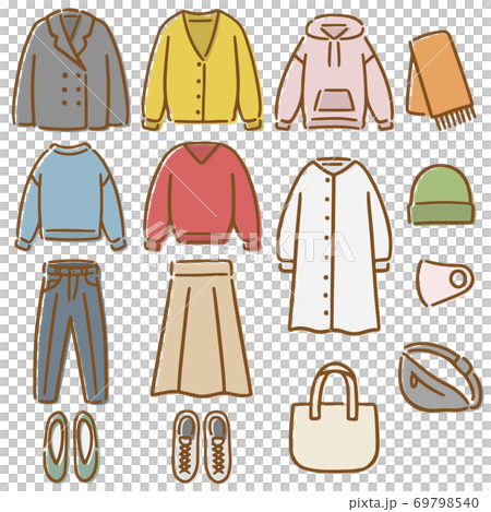 洋服 ファッション イラスト セット 69798540