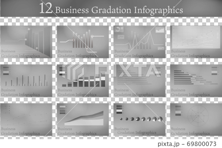 12種類のビジネスグラフセット 69800073