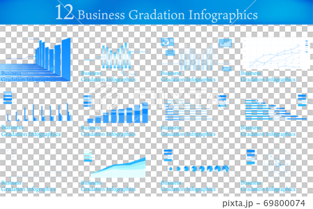 12 types of business graph set 69800074