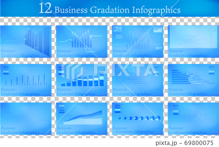 12種類のビジネスグラフセット 12種類のビジネスグラフセット 69800075