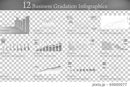 12 types of business graph set 69800077