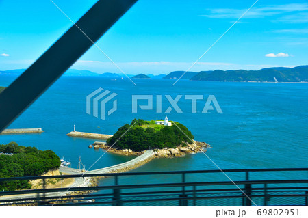 鍋島灯台 JR瀬戸大橋車窓から 鍋島灯台 JR瀬戸大橋車窓から 69802951