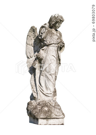 Statue of a young angel isolated on white Statue of a young angel isolated on white 69803079
