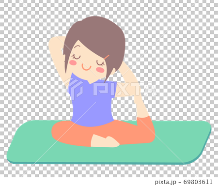 一個扮演瑜伽的女人（一隻鴿子的鴿子） 69803611