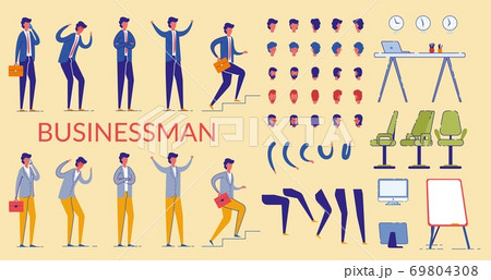 Businessman Character Constructor, Office Worker. Businessman Character Constructor, Office Worker. 69804308