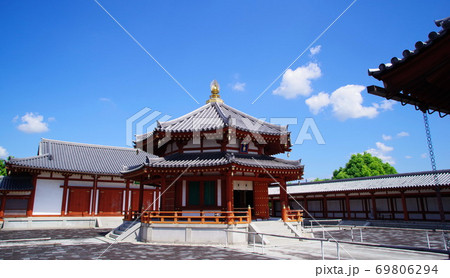 古都奈良の薬師寺 :  玄奘三蔵院伽藍脇で咲き誇る萩の花 69806294