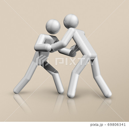 Wrestling 3D icon, Olympic sports 69806341