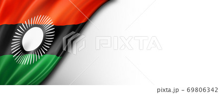Malawi flag isolated on white banner 69806342