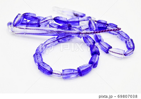 Blue beads sequenced, short rosary, tespih tesbih 69807038