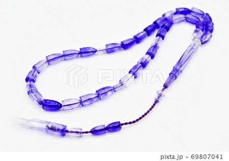 Blue beads sequenced, short rosary, tespih tesbih 69807041