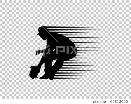 野球選手 守備壱 のイラスト素材