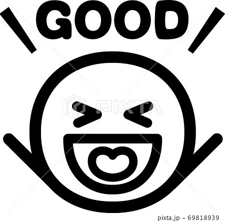 スマイリーマークと Good の文字のイラスト素材