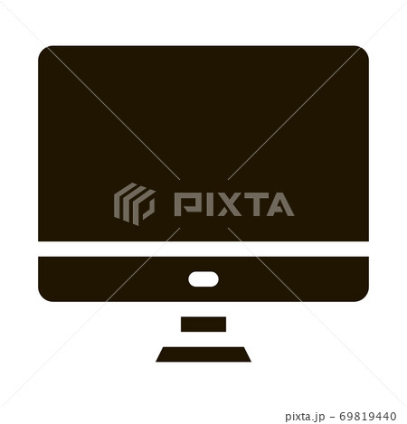 Graph On Computer Monitor Financial glyph icon 69819440