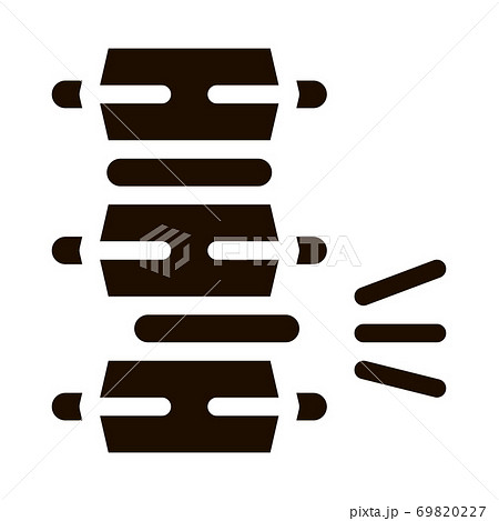 Problem Pain Spinal Column Circular Disc Vector 69820227
