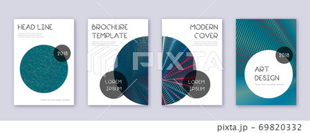 Trendy brochure design template set. Red abstract  69820332