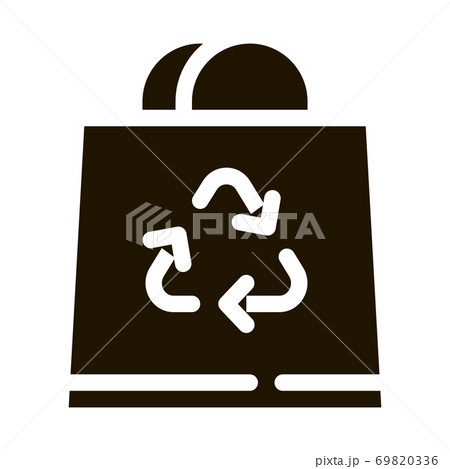 Shopping Bag With Handle And Recycle Mark Vector Shopping Bag With Handle And Recycle Mark Vector 69820336