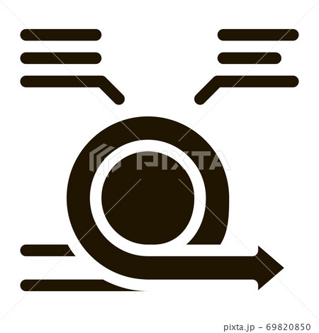 Round Agile Arrow Mark With Comments glyph icon 69820850