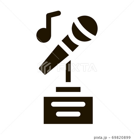 Microphone Equipment For Singing Songs glyph icon 69820899