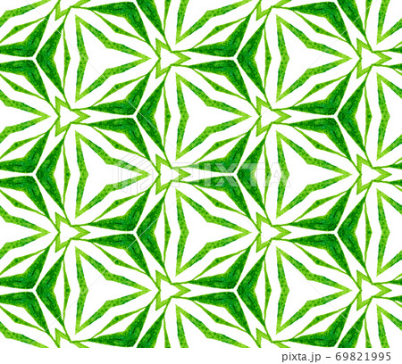 Green kaleidoscope seamless pattern. Hand drawn wa Green kaleidoscope seamless pattern. Hand drawn wa 69821995