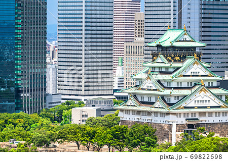 《大阪府》大阪城・都市風景 69822698