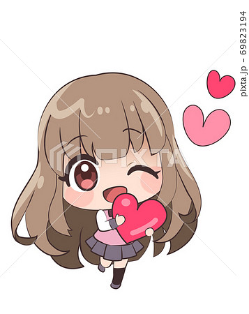 Illustration Of A Girl With A Heart Stock Illustration