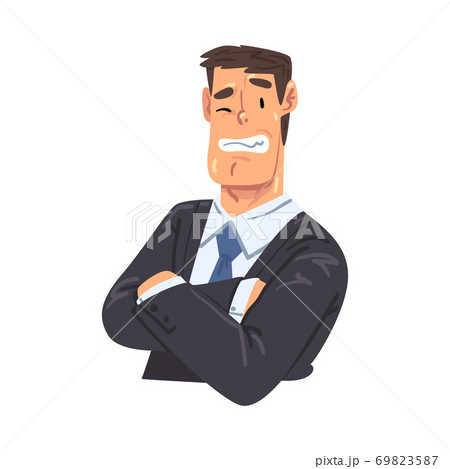 Surprised Businessman Character Standing with Folded Hands, Office Worker Character in Formal Style Clothes, Business Avatar Cartoon Style Vector Illustration Surprised Businessman Character Standing with Folded Hands, Office Worker Character in Formal Style Clothes, Business Avatar Cartoon Style Vector Illustration 69823587