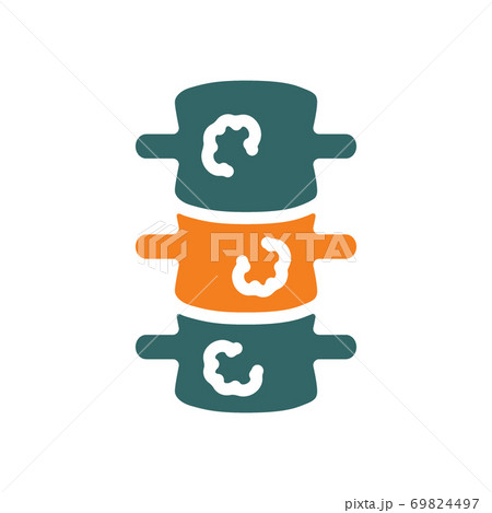 Spine with tumors colored icon. Osteosarcoma, bone cancer, spinal canal diseases symbol Spine with tumors colored icon. Osteosarcoma, bone cancer, spinal canal diseases symbol 69824497