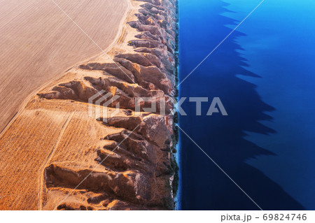 Unique hilly shores on the Black Sea coast 69824746