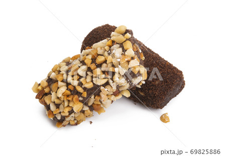 chocolate brownies isolated 69825886