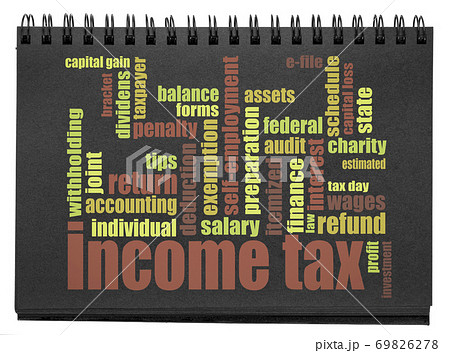 income tax word cloud 69826278