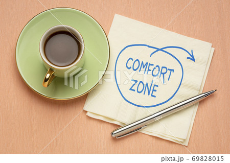 step out of comfort zone concept 69828015