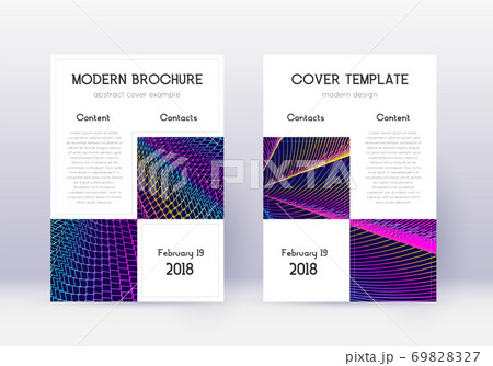 Business cover design template set. Rainbow abstra Business cover design template set. Rainbow abstra 69828327