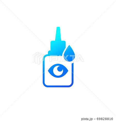Eye drops icon on white Eye drops icon on white 69828816
