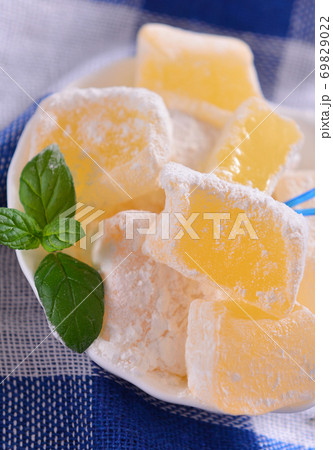 Traditional greek or turkish sweet delight - Loukoumi Traditional greek or turkish sweet delight - Loukoumi 69829022