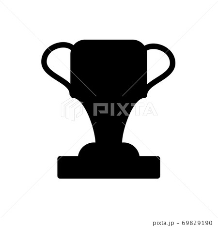 trophy, achievement symbol flat black line icon, 69829190