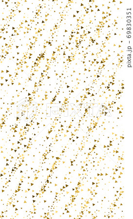 Gold triangles luxury sparkling confetti. Scattere 69830351
