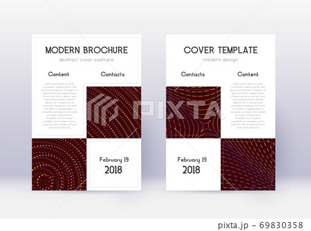 Business cover design template set. Orange abstrac Business cover design template set. Orange abstrac 69830358