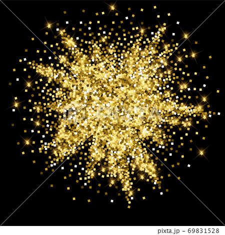 Sparkling gold luxury sparkling confetti. Scattere 69831528